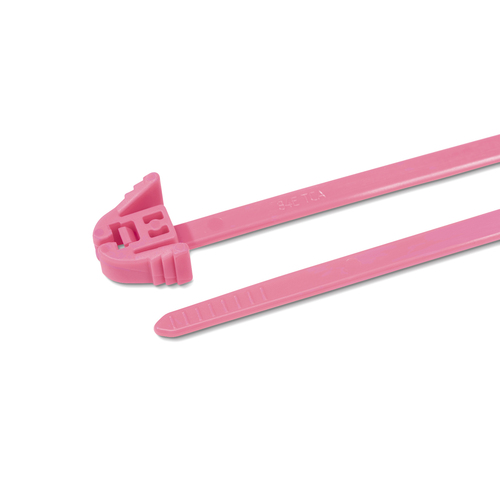 HellermannTyton Kabelbinder 200x4,7mm lösb. pink REZ200PA66PK(100)