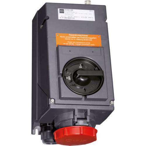 Stahl Reparatursteckdose 63 A rot 6h 8579/61-506 Stahl Reparatursteckdose 63 A rot 6h 8579/61-506