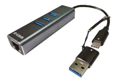 DLink Deutschland Ethernet Adapter USB-C/USB auf Gigab. DUB-2332