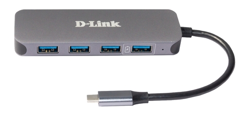 DLink Deutschland Ethernet Adapter USB-C auf 4-Port USB DUB-2340