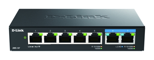 DLink Deutschland Multi-Gigabit Switch 7-Port, Unmanaged DMS-107/E