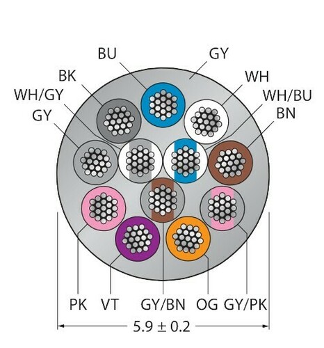 Turck Aktuator- u. Sensorleitung PVC CABLE12X0.14#6628863
