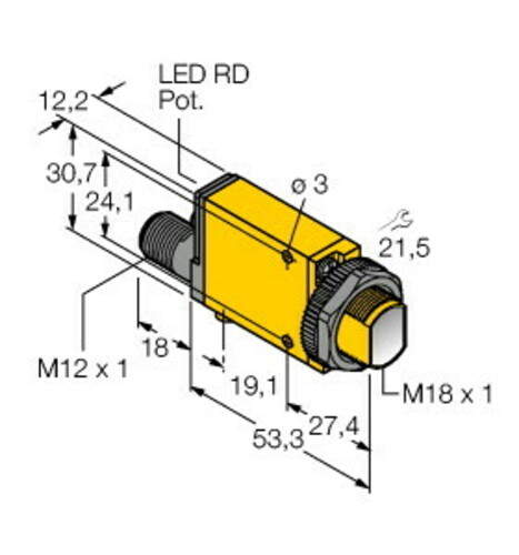 Turck Opto Sensor Sender RW:3000mm SM31ELQD