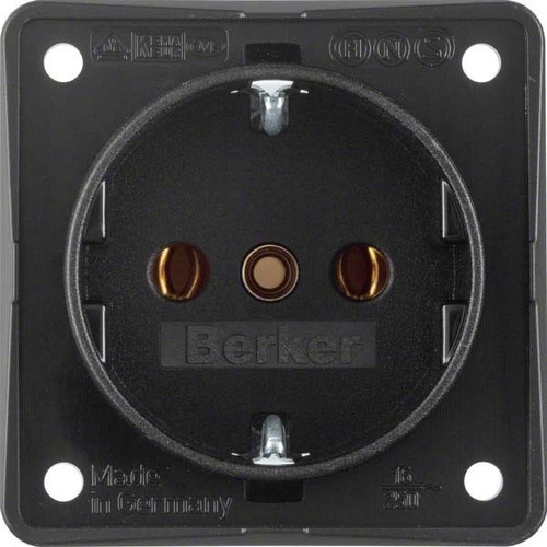Berker Steckdose schwarz MOBIL R 9418505