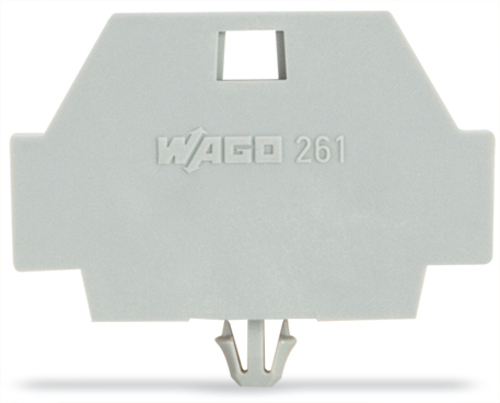 WAGO GmbH & Co. KG Abschlussplatte mit Rastfuß,grau 261-371