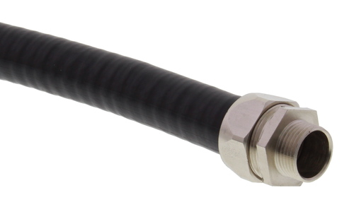 Wiska Schutzschlauch Stahl verz. NW12, schwarz BMCG-PVC-S-12-BK-GT