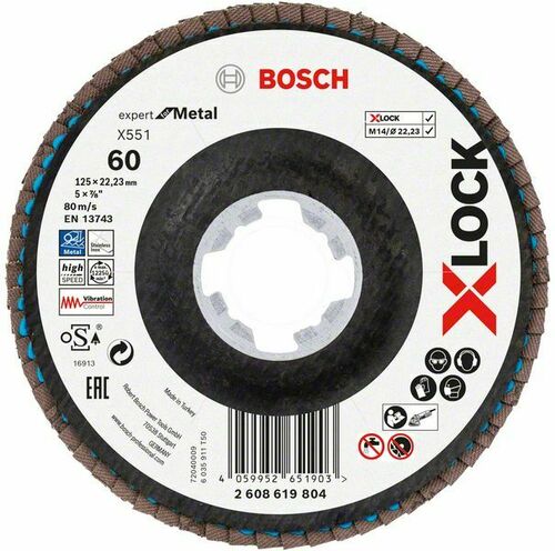 Bosch Power Tools X-LOCK-Fächerschleifer 2608619804 2608619804 (VE10)