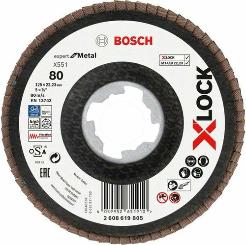 Bosch Power Tools X-LOCK-Fächerschleifer 2608619805 2608619805 (VE10)