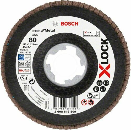 Bosch Power Tools X-LOCK-Fächerschleifer 2608619809 2608619809 (VE10)