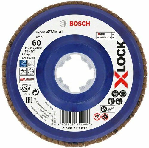 Bosch Power Tools X-LOCK-Fächerschleifer 2608619812 2608619812 (VE10)