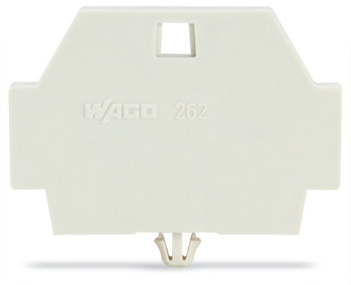 WAGO GmbH & Co. KG Abschlussplatte Rastfuß,lichtgrau 262-373