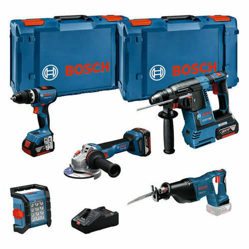 Bosch Power Tools 18V Profi-Set (GSB+ BH+WS+SA+LI+3x5+GAL) 0615A5007S