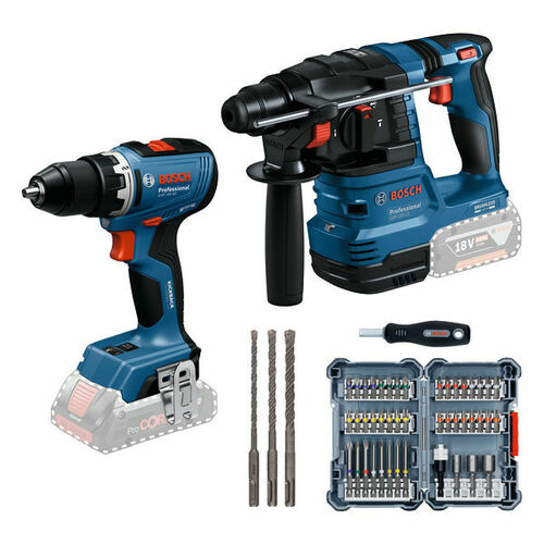 Bosch Power Tools 18V Profi-Set (GSR GBH ACC) 0615V0003E