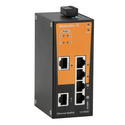 Weidmüller Schalter unmanaged PoE IE-SW-BL06T-2TX-4POE