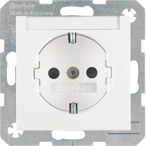 Berker Schuko-Steckdose pws + Beschriftungsfeld 47491909