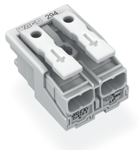 WAGO GmbH & Co. KG Leuchtenanschlussklemme ohne PE-Kontakt,weiß 294-4002