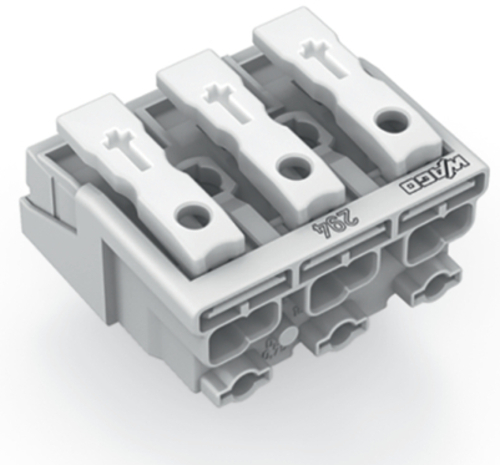 WAGO GmbH & Co. KG Leuchtenanschlussklemme ohne PE-Kontakt,weiß 294-4003