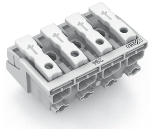 WAGO GmbH & Co. KG Leuchtenanschlussklemme ohne PE-Kontakt,weiß 294-4004