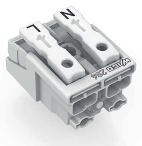 WAGO GmbH & Co. KG Leuchtenanschlussklemme ohne PE-Kontakt,weiß 294-4012
