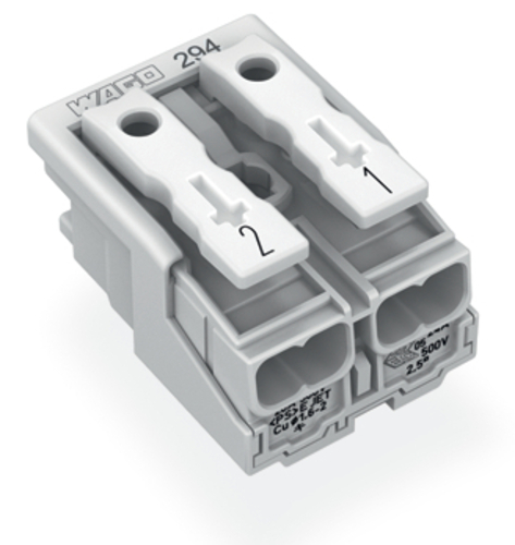 WAGO GmbH & Co. KG Leuchtenanschlussklemme ohne PE-Kontakt,weiß 294-4042