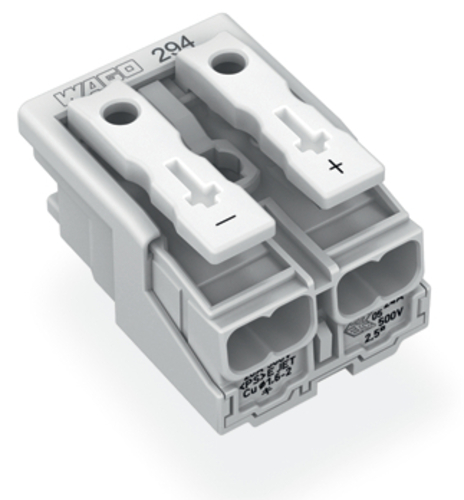 WAGO GmbH & Co. KG Leuchtenanschlussklemme ohne PE-Kontakt,weiß 294-4072