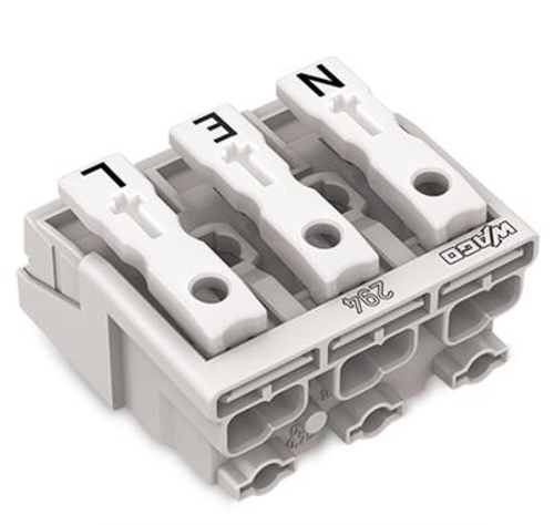 WAGO GmbH & Co. KG Leuchtenanschlussklemme ohne PE-Kontakt,weiß 294-4093/3025-000