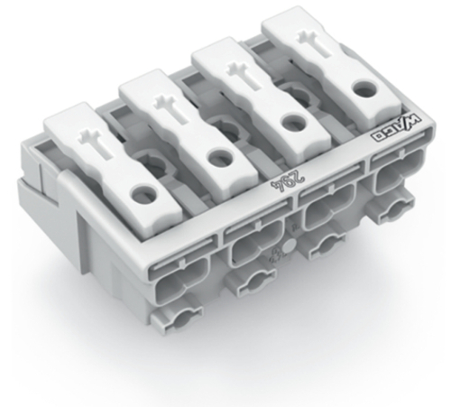WAGO GmbH & Co. KG Leuchtenanschlussklemme ohne PE-Kontakt,weiß 294-5004