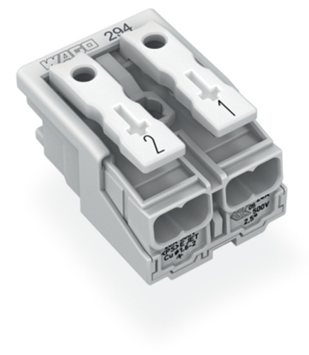 WAGO GmbH & Co. KG Leuchtenanschlussklemme ohne PE-Kontakt,weiß 294-5042