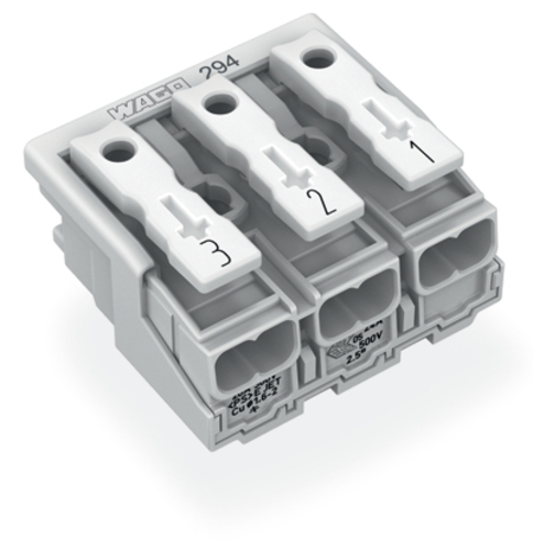 WAGO GmbH & Co. KG Leuchtenanschlussklemme ohne PE-Kontakt,weiß 294-5043