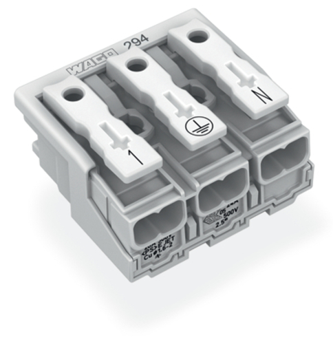 WAGO GmbH & Co. KG Leuchtenanschlussklemme ohne PE-Kontakt,weiß 294-5053