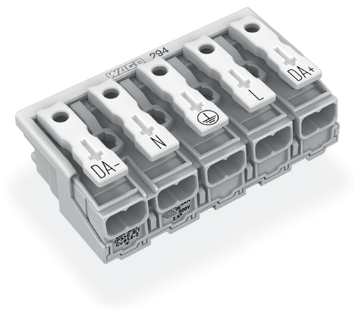 WAGO GmbH & Co. KG Leuchtenanschlussklemme ohne PE-Kontakt,weiß 294-5075