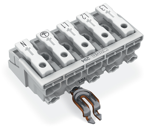 WAGO GmbH & Co. KG Leuchtenanschlussklemme PE-Rastkontakt,weiß 294-5315