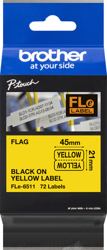 Brother Etiketten 21x45mm ge/sw 72St/Kassette FLe-6511