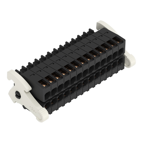 WAGO GmbH & Co. KG 1-LeiterFederleiste2reihig CAGECLAMP 1,5mm²,sw 713-1108/037-047/033