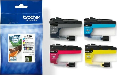Brother Farbtintenset 4-fach ch SW, Cyan, Mag, Gelb LC-426VAL