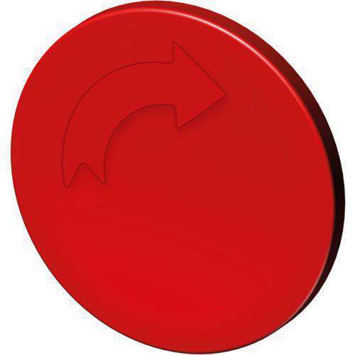 Stahl Tastenschild 8602 rot Drehpf.re 155567