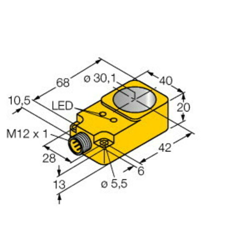 Turck Sensor induktiv BI30RQ20AP6X2H1141