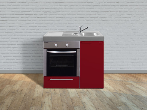 Stengel Miniküche Kitchenline Brordeauxrot MKBBR100BOBre