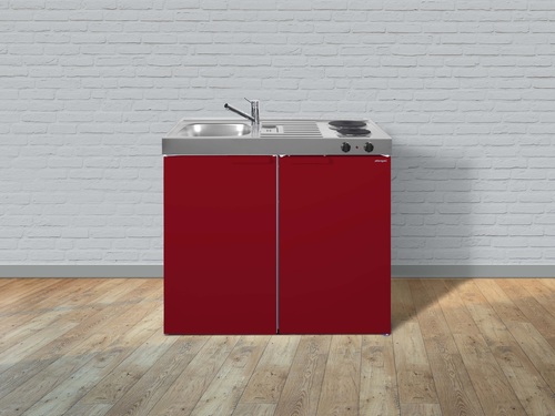 Stengel Miniküche Kitchenline Bordeauxrot MKBR100KSEKFreBli