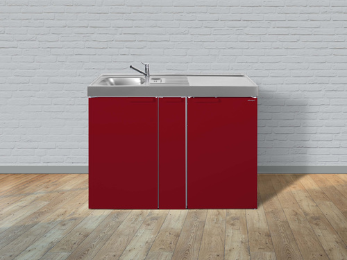 Stengel Miniküche Kitchenline Bordeauxrot MKBR120AKSKSreBli