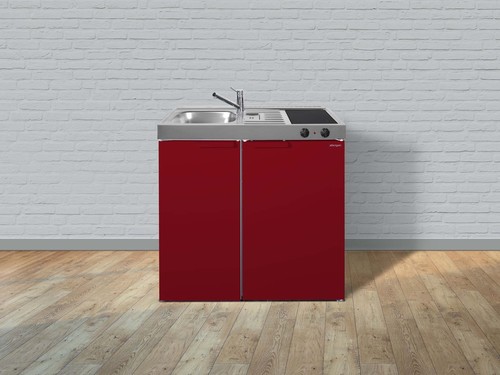 Stengel Miniküche Kitchenline Bordeauxrot MKBR90KSGKFliBre