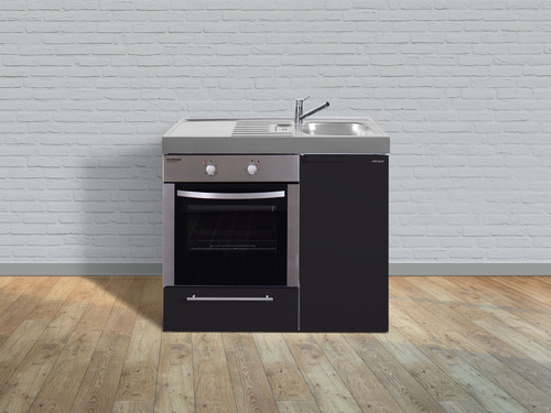 Stengel Miniküche Kitchenline Schwarz matt MKBSM100BOBre