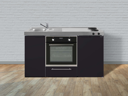 Stengel Miniküche Kitchenline Schwarz matt MKBSM150KSBOEKFliBre