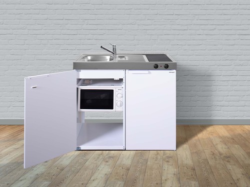 Stengel Miniküche Kitchenline weiß MKM100KSMWGKFliBre