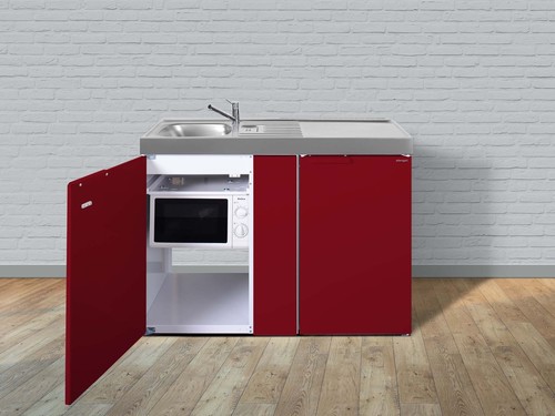 Stengel Miniküche Kitchenline Bordeauxrot MKMBR120KSMWKSreBli