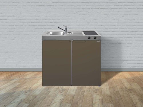 Stengel Miniküche Kitchenline Mokka metallic MKMM100KSGKFreBli