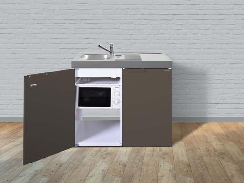 Stengel Miniküche Kitchenline Mokka metallic MKMMM100KSMWKSliBre