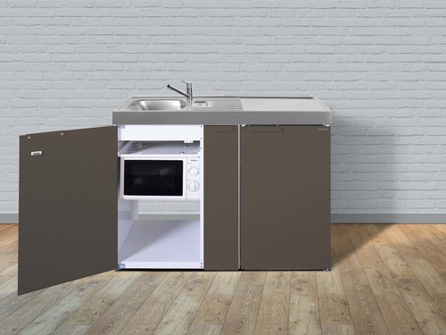 Stengel Miniküche Kitchenline Mokka metallic MKMMM120AKSMWKSreBli