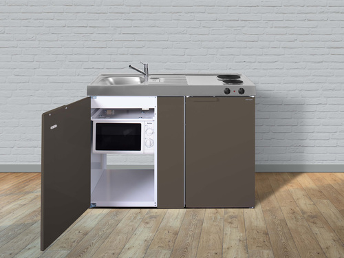 Stengel Miniküche Kitchenline Mokka metallic MKMMM120KSMWEKFreBli