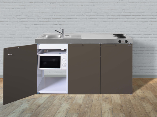 Stengel Miniküche Kitchenline Mokka metallic MKMMM150KSMWEKFreBli